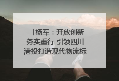 杨军：开放创新 务实重行 引领四川港投打造现代物流标杆｜致敬2024四川经济影响力人物