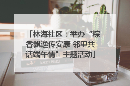 林海社区：举办“粽香飘逸传安康 邻里共话端午情”主题活动