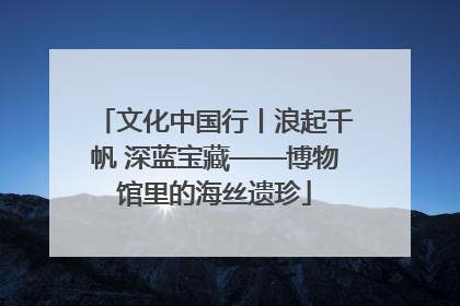 文化中国行丨浪起千帆 深蓝宝藏——博物馆里的海丝遗珍