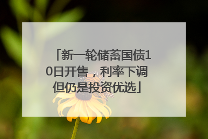 新一轮储蓄国债10日开售，利率下调但仍是投资优选