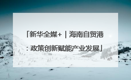 新华全媒+｜海南自贸港：政策创新赋能产业发展