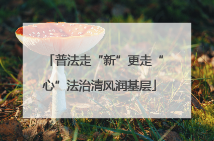 普法走“新”更走“心”法治清风润基层