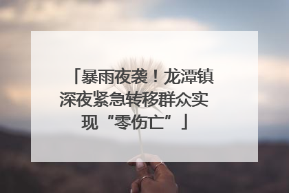 暴雨夜袭！龙潭镇深夜紧急转移群众实现“零伤亡”