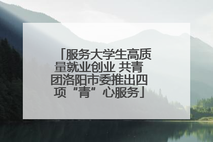 服务大学生高质量就业创业 共青团洛阳市委推出四项“青”心服务