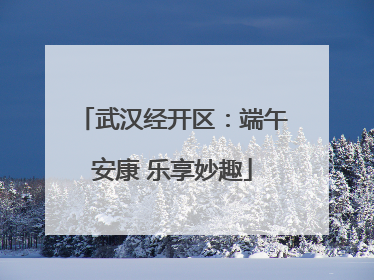 武汉经开区：端午安康 乐享妙趣