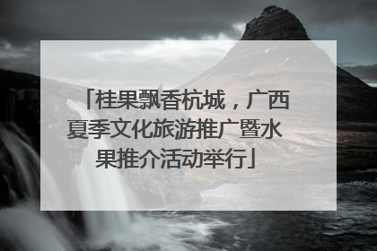 桂果飘香杭城，广西夏季文化旅游推广暨水果推介活动举行