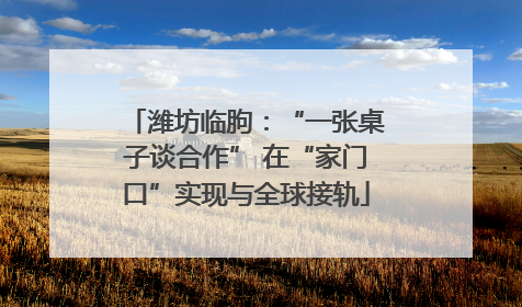潍坊临朐：“一张桌子谈合作” 在“家门口”实现与全球接轨