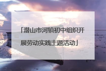 潜山市河镇初中组织开展劳动实践主题活动