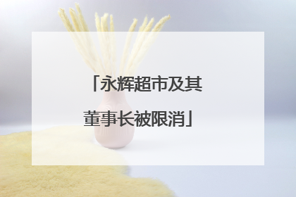 永辉超市及其董事长被限消