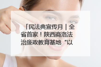 民法典宣传月｜全省首家！陕西商洛法治廉政教育基地“以案说纪”润人心
