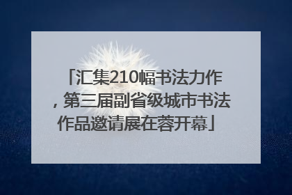 汇集210幅书法力作，第三届副省级城市书法作品邀请展在蓉开幕