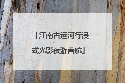 江南古运河行浸式光影夜游首航