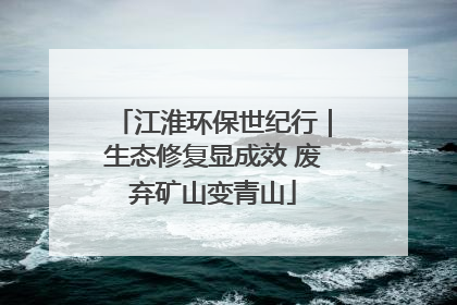 江淮环保世纪行｜生态修复显成效 废弃矿山变青山