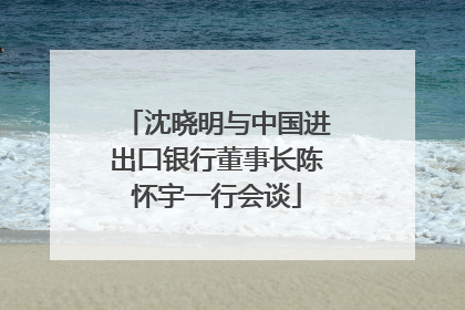 沈晓明与中国进出口银行董事长陈怀宇一行会谈