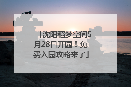 沈阳稻梦空间5月28日开园！免费入园攻略来了
