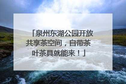 泉州东湖公园开放共享茶空间，自带茶叶茶具就能来！