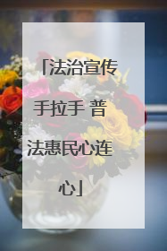 法治宣传手拉手 普法惠民心连心