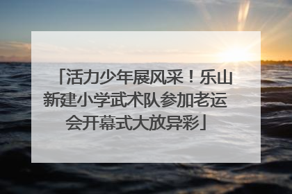 活力少年展风采！乐山新建小学武术队参加老运会开幕式大放异彩