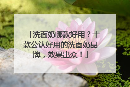 洗面奶哪款好用？十款公认好用的洗面奶品牌，效果出众！