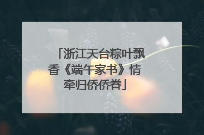 浙江天台粽叶飘香《端午家书》情牵归侨侨眷