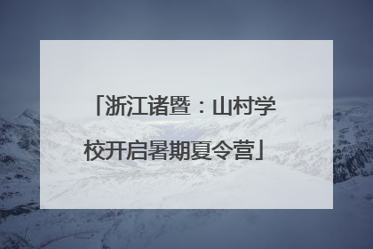 浙江诸暨：山村学校开启暑期夏令营