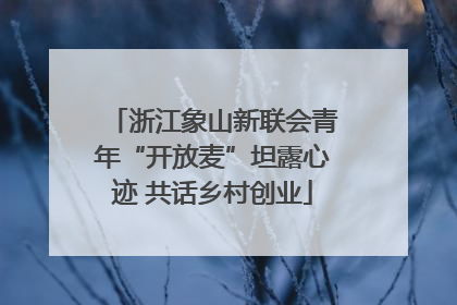 浙江象山新联会青年“开放麦”坦露心迹 共话乡村创业