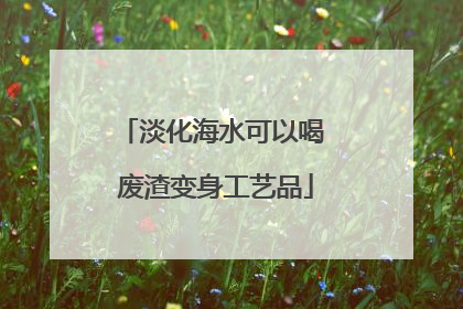 淡化海水可以喝 废渣变身工艺品