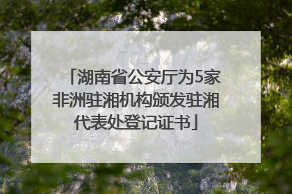 湖南省公安厅为5家非洲驻湘机构颁发驻湘代表处登记证书