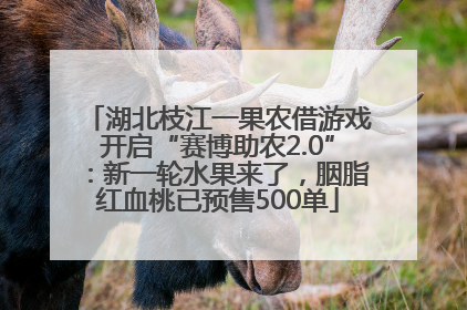 湖北枝江一果农借游戏开启“赛博助农2.0”：新一轮水果来了，胭脂红血桃已预售500单