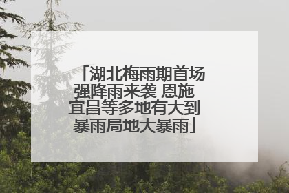 湖北梅雨期首场强降雨来袭 恩施宜昌等多地有大到暴雨局地大暴雨