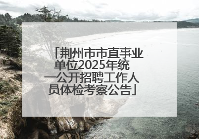荆州市市直事业单位2025年统一公开招聘工作人员体检考察公告