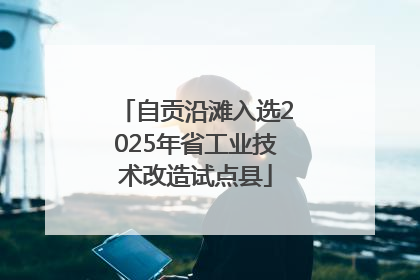 自贡沿滩入选2025年省工业技术改造试点县