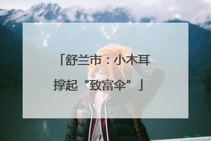 舒兰市：小木耳撑起“致富伞”