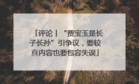评论丨“贾宝玉是长子长孙”引争议，要较真内容也要包容失误