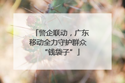 警企联动，广东移动全力守护群众“钱袋子”
