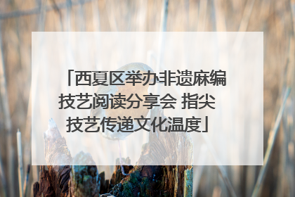 西夏区举办非遗麻编技艺阅读分享会 指尖技艺传递文化温度