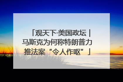 观天下·美国政坛｜马斯克为何称特朗普力推法案“令人作呕”