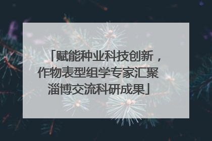 赋能种业科技创新，作物表型组学专家汇聚淄博交流科研成果