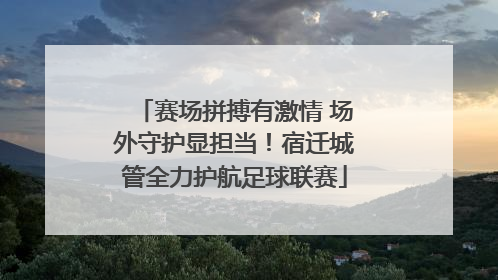 赛场拼搏有激情 场外守护显担当！宿迁城管全力护航足球联赛