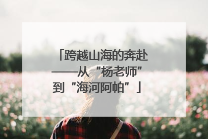 跨越山海的奔赴——从“杨老师”到“海河阿帕”