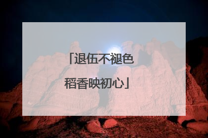 退伍不褪色 稻香映初心