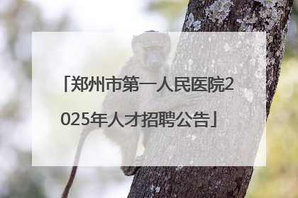 郑州市第一人民医院2025年人才招聘公告