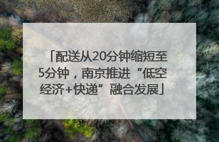 配送从20分钟缩短至5分钟，南京推进“低空经济+快递”融合发展