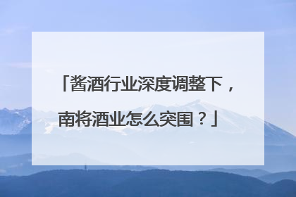 酱酒行业深度调整下，南将酒业怎么突围？