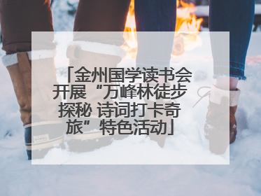 金州国学读书会开展“万峰林徒步探秘 诗词打卡奇旅”特色活动