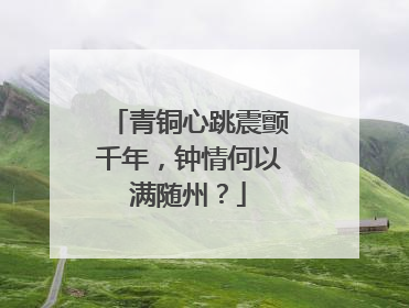 青铜心跳震颤千年，钟情何以满随州？