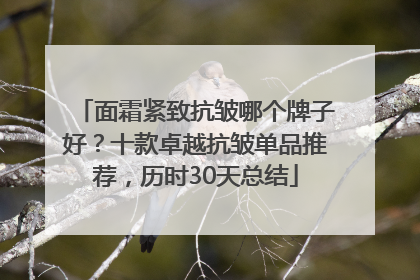 面霜紧致抗皱哪个牌子好？十款卓越抗皱单品推荐，历时30天总结