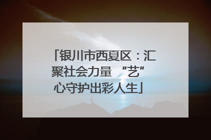 银川市西夏区：汇聚社会力量 “艺”心守护出彩人生