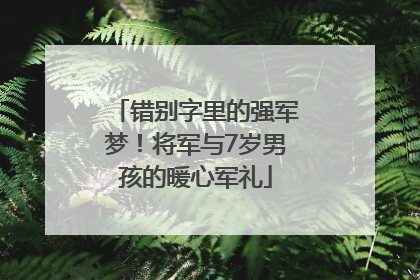 错别字里的强军梦！将军与7岁男孩的暖心军礼
