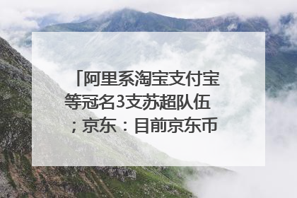 阿里系淘宝支付宝等冠名3支苏超队伍；京东：目前京东币链科技并没有开始发行稳定币｜早资道